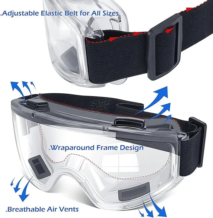 Clear Anti-Fog Safety Goggles